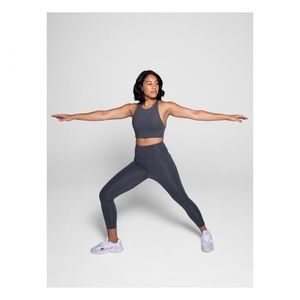 LIKE NEW Girlfriend Collective 7/8 tights size Large in Grey Smoke